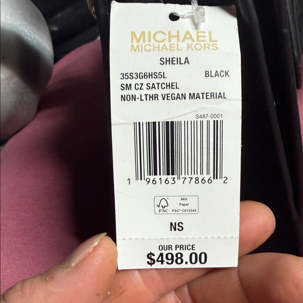 Michael Kors Black Vegan Satchel